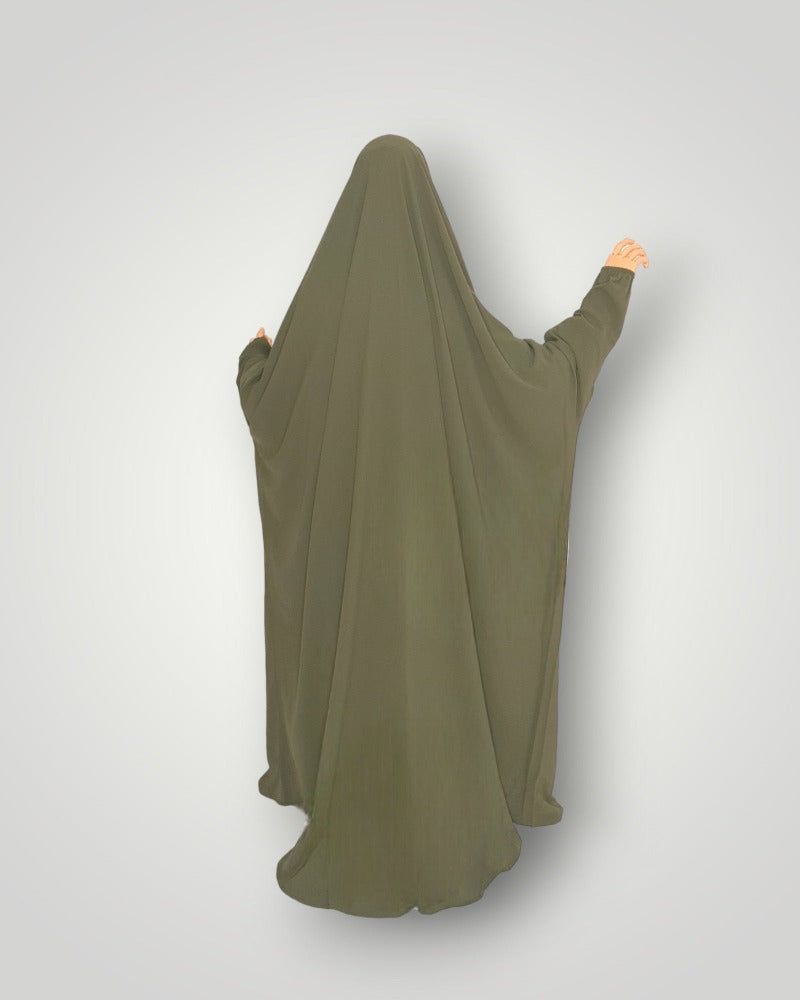 One Piece Jilbab | Olive Green