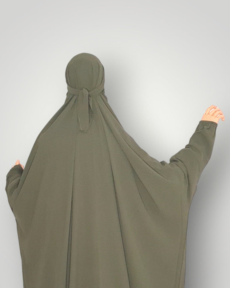 One Piece Jilbab | Olive Green