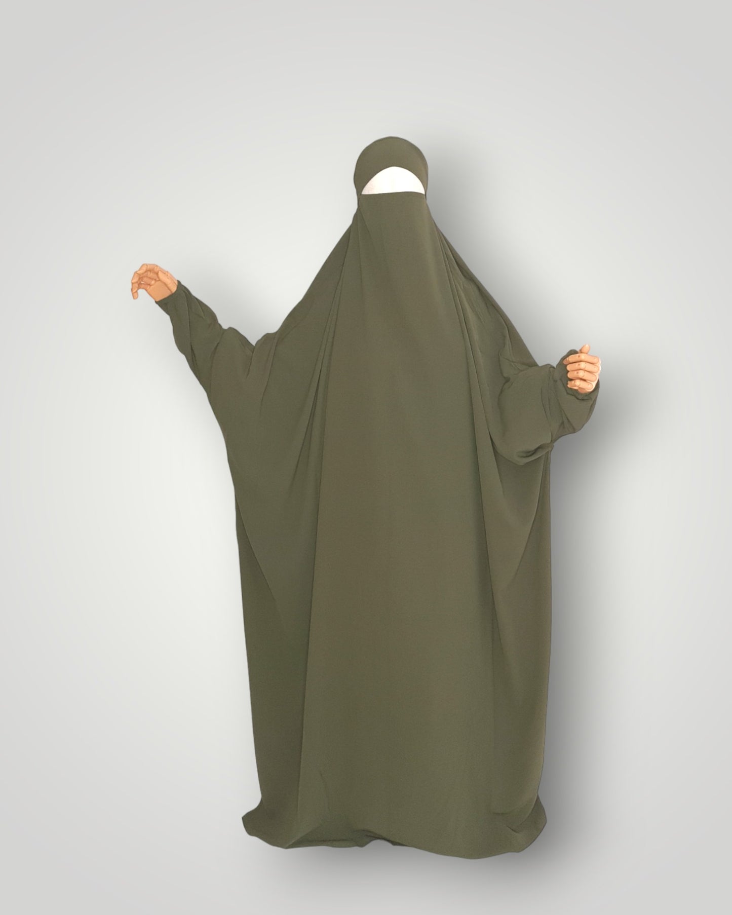 One Piece Jilbab | Olive Green