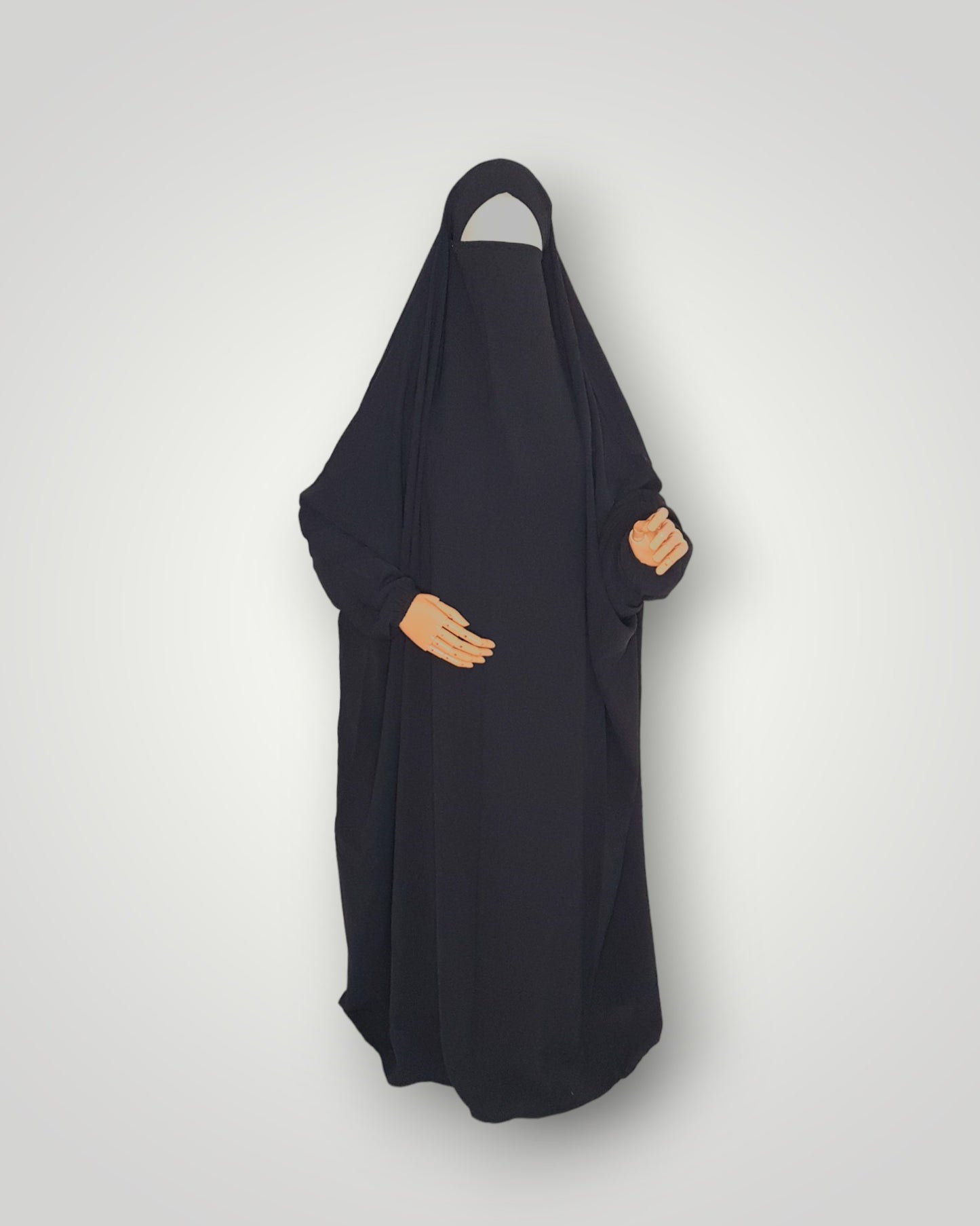 One Piece Jilbab | Black