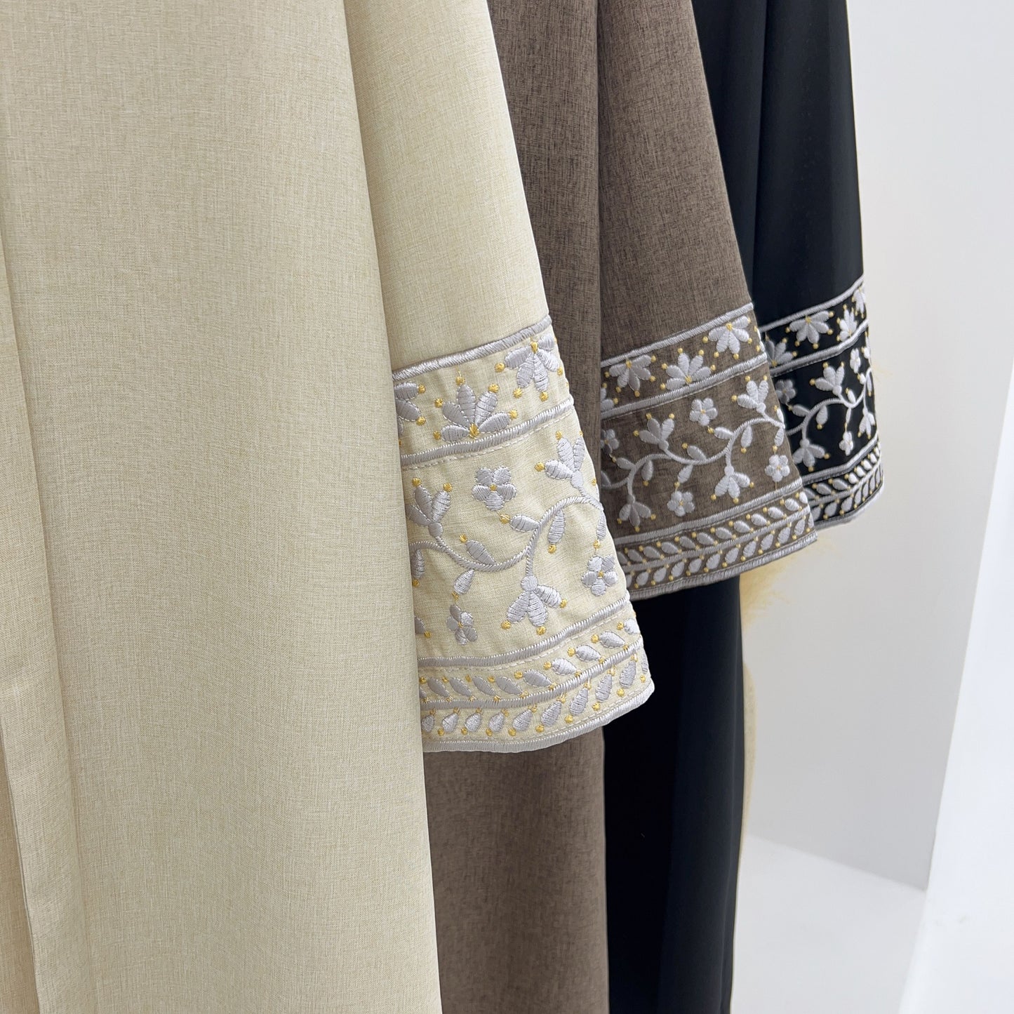 Embroidered Linen Abayas